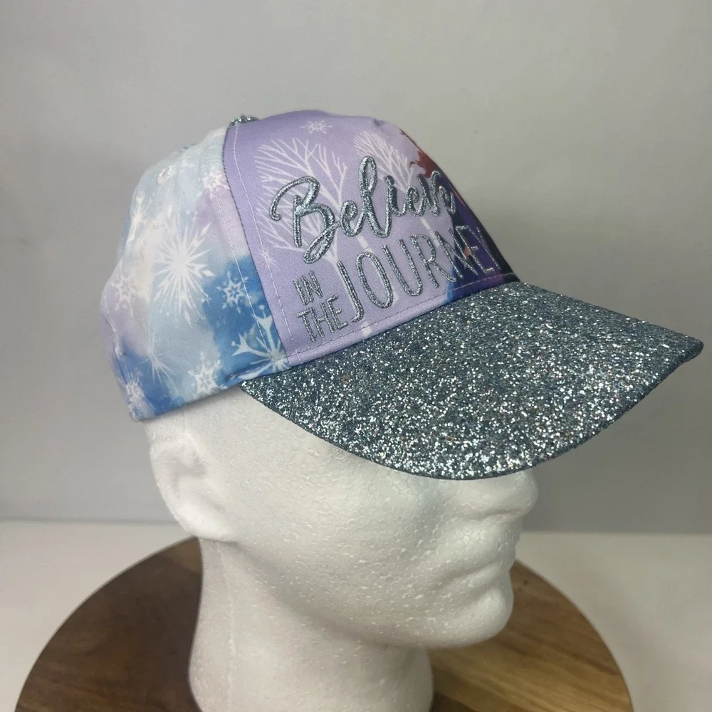 DISNEY Parks  Frozen 2 Youth Baseball Hat Sparkles Character‎ Elsa & Anna. NWT